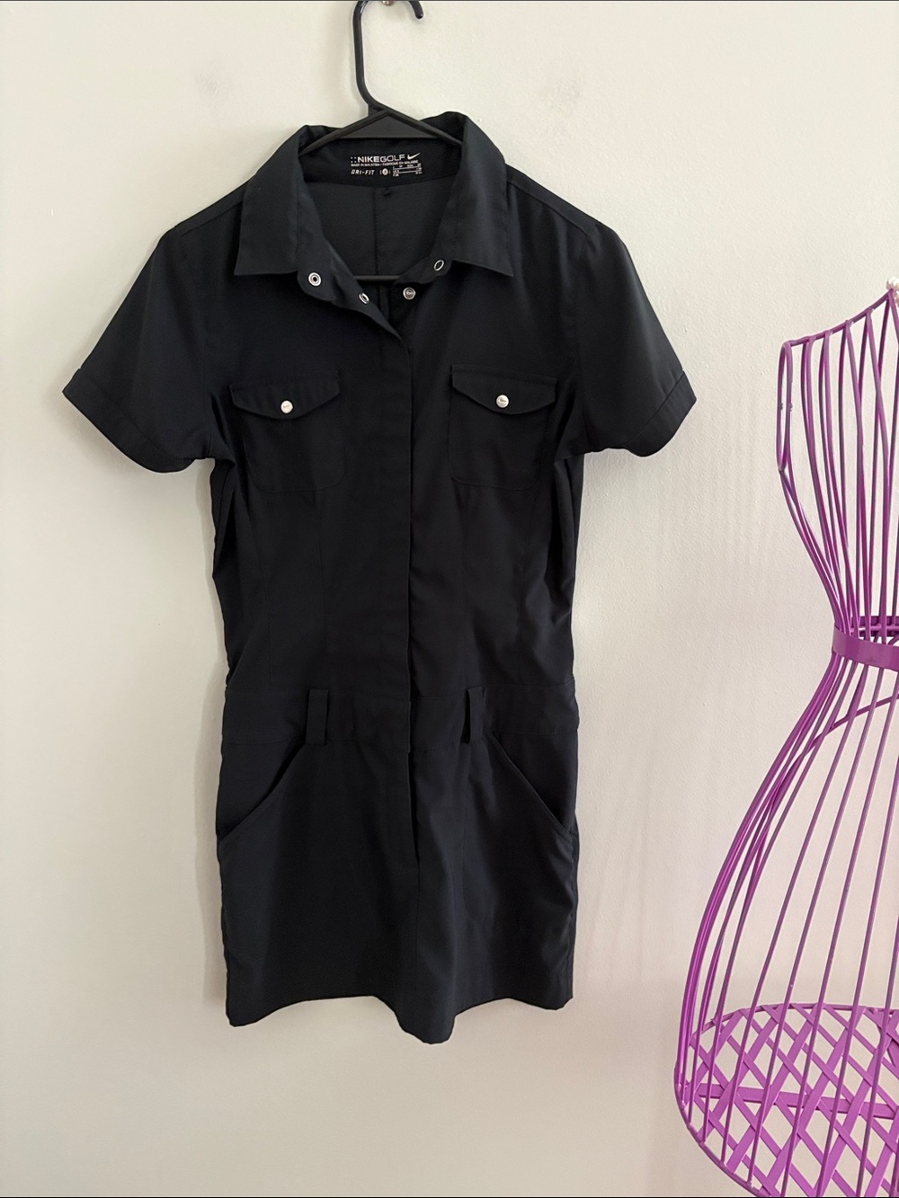 Nike Dri-Fit Golf Black Short Sleeve Dress